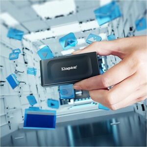 Kingston Tragbar Solid State-Laufwerk - Extern - 2 TB - Schwarz - Speichersystem Unterstütztes Gerät - USB 3.2 (Gen 2) - 1