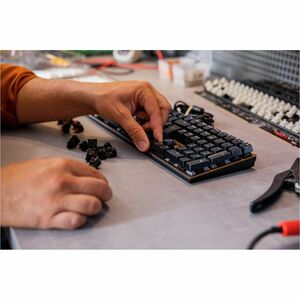 Clavier CHERRY KC 200 MX - Câble Connectivité - USB 2.0 Type A Interface - Français - Noir, Bronze - Mécanique/MX Pavé Num