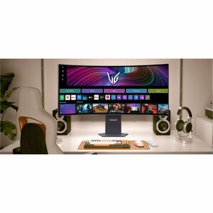 LG UltraGear 45GX90SA-B 45 Zoll Class UW-QHD Gekrümmter Bildschirm Gaming-OLED-Monitor - 21:9 Format - Schwarz - 113 cm (4