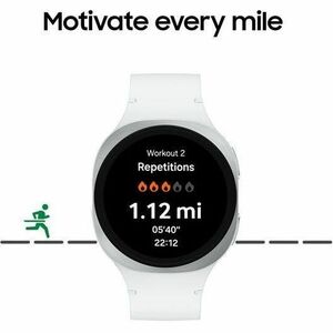 Samsung Galaxy Watch8 SM-L320 Smart Watch - Silver Case Color - White Band Color - Armor Aluminum Case Material - Wireless