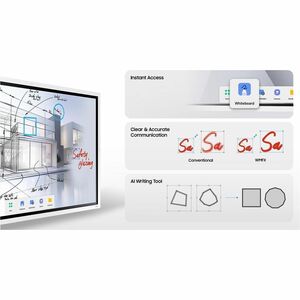 Samsung Flip WM65FX 65" 4K UHD LCD Collaboration Display - Infrared - Touchscreen - 16:9 Aspect Ratio - 3840 x 2160 - LED 