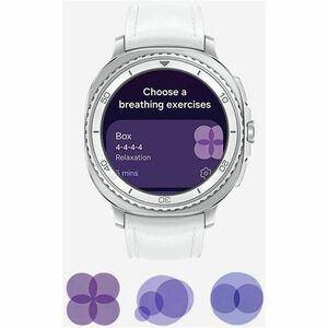 Samsung Galaxy Watch8 Classic SM-L505F Smart Watch - Rounded Square Case Shape - White Body Color - Stainless Steel Body M