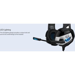Adesso Xtream G2 Wired Over-the-head Stereo Gaming Headset - Black - Binaural - Circumaural - 16 Ohm - 20 Hz to 20 kHz - 2