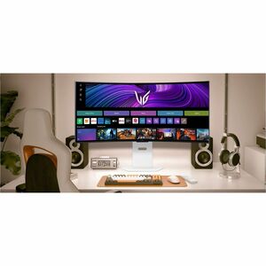 LG UltraGear 34GX90SA-W 34" Class UW-QHD Curved Screen Gaming OLED Monitor - 21:9 - 34" Viewable - OLED - 3440 x 1440 - Ad