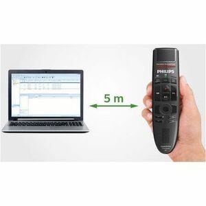 Philips SpeechMike Premium Air SMP4000 Digital Voice Recorder - [Built-in] Microphone, Speaker - Electret Condenser Microp