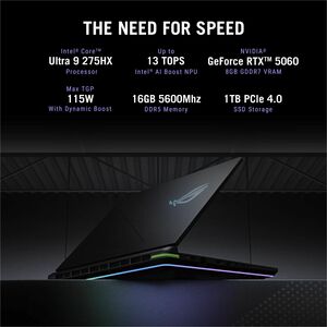 Laptop para videojuegos - Asus ROG Strix G16 G615 G615LM-RV015W 40.6cm (16") - WUXGA - 165Hz - Intel Core Ultra 9 275HX - 