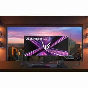 LG UltraGear 45GX950A-B 45" Class 5K2K WUHD Curved Screen Gaming OLED Monitor - 21:9 - Black - 44.5" Viewable - OLED - 512