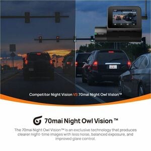 70mai A200 Front/Rear Vehicle Camera - 5.1 cm (2") Screen - Wireless - Night Vision - 1920 x 1080 Video - CMOS