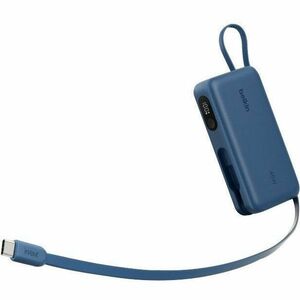 Belkin UltraCharge Power Bank - Blue - For iPhone, iPad Air, iPad mini, iPad Pro - 10000 mAh - 45 W - USB Type-C Connector