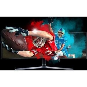 Samsung C49HG90DMU Curved Screen LCD Monitor - 32:9 - Matte Black - 124.2 cm (48.9") Viewable - Quantum Dot LED Backlight 