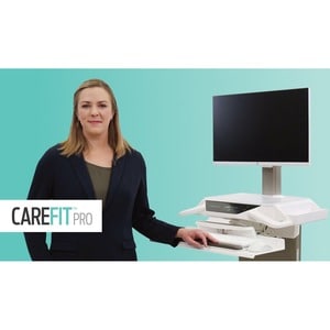 Ergotron CareFit Medical Trolley - TAA Compliant - Push/Pull Handle - 17 kg Capacity - 4 Casters - 127 mm Caster Size - Wh