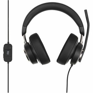 Kensington H2000 Wired Over-the-ear Stereo Headset - Black - Binaural - Ear-cup - 32 Ohm - 20 Hz to 20 kHz - 182.9 cm Cabl