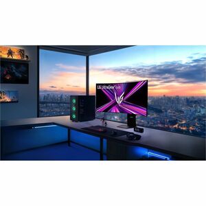 LG UltraGear 45GX950A-B 45" Class 5K2K WUHD Curved Screen Gaming OLED Monitor - 21:9 - Black - 44.5" Viewable - OLED - 512