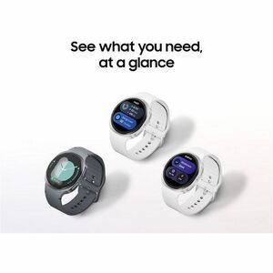 Samsung Galaxy Watch8 SM-L320 Smart Watch - Silver Case Color - White Band Color - Armor Aluminum Case Material - Wireless