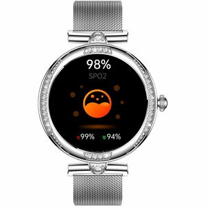 Carneo Seinna HR+ Smart Watch - 11.50 mm Case Thickness - 39.50 mm Case Width - Women - Silver, Rose Gold Body Color - Sil