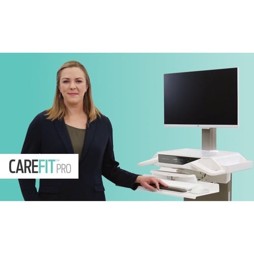 Ergotron CareFit Medical Trolley - TAA Compliant - Push/Pull Handle - 17 kg Load Capacity - 4 Casters - 127 mm Caster Size