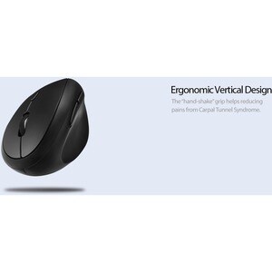 Adesso Tru-Form Wireless Ergo Mini Keyboard & Mouse - USB Membrane Wireless RF Keyboard - 87 Key - English (US) - Black - 