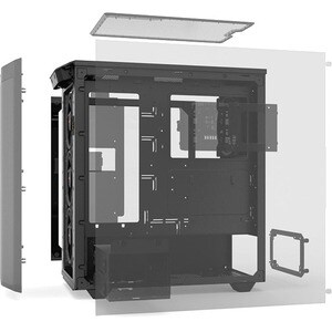 be quiet! Pure Base 500 FX Computergehäuse - ATX, Micro ATX, Mini ITX Motherboard Supported - Midi-Tower - Acrylnitril-But
