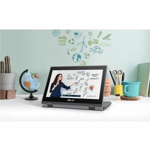 Asus BR1100F BR1100F-C41XA-3Y 29.5 cm (11.6") Touchscreen Rugged Convertible 2 in 1 Notebook - HD - Intel Celeron N4500 - 