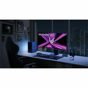 LG UltraGear 45GX950A-B 45" Class 5K2K WUHD Curved Screen Gaming OLED Monitor - 21:9 - Black - 44.5" Viewable - OLED - 512