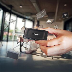 Kingston Tragbar Solid State-Laufwerk - Extern - 2 TB - Schwarz - Speichersystem Unterstütztes Gerät - USB 3.2 (Gen 2) - 1
