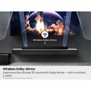 Samsung HW-QS700F 3.1.2 Bluetooth Smart Sound Bar Speaker - 345 W RMS - Google Assistant, Alexa Supported - Titan Black - 