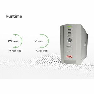 APC Back-UPS CS 500VA, 120V, beige, 6 NEMA outlets (3 surge) - Tower - 8 Hour Recharge - 3 Minute Stand-by - 120 V Input -