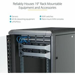 StarTech.com 22U 36in Knock-Down Server Rack Cabinet with Caster - Store your servers - network and telecommunications equ