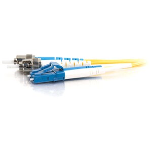 C2G 5m LC-ST 9/125 Duplex Single Mode OS2 Fiber Cable - Yellow - 16ft - 5m LC-ST 9/125 Duplex Single Mode OS2 Fiber Cable 