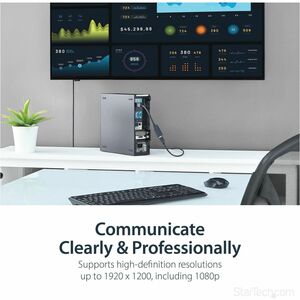 StarTech.com DisplayPort to HDMI Adapter, 1080p DP to HDMI Adapter/Video Converter, VESA Certified, DP to HDMI Monitor/Dis