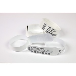 Zebra Wristband Polypropylene 1 x 11in Direct Thermal Zebra Z-Band Direct HC100 - 1" Width x 11" Length - 200/Roll - 1200 