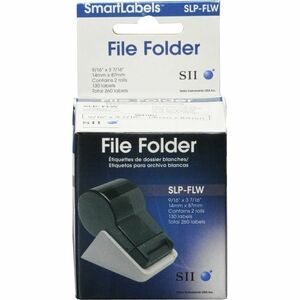 Seiko SLP-FLB White/Blue File Folder Labels - Designed perfectly for labeling folders/assets in an Business, Healthcare fa