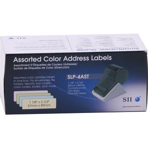 Seiko Address Label 4 pack (Red, Green, Blue, White) - Perfect for Address Labels for Office Mailings, Invitations, Christ