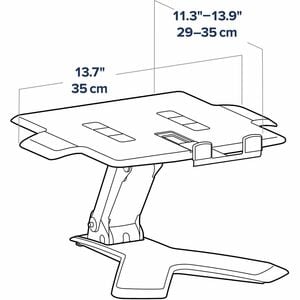 Ergotron Neo-Flex Height Adjustable Notebook Stand - 6.35 kg Load Capacity - Black - For Notebook, Projector, Home, Office