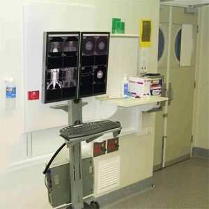 Ergotron Neo-Flex Computer Trolley - 20.87 kg Load Capacity - 4 Casters - Aluminium - Grey - 55.9 cm (22") Screen Supported
