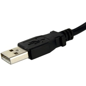 StarTech.com 1 ft Panel Mount USB Cable A to A - F/M - 1 x Type A Male USB - 1 x Type A Female USB - Black