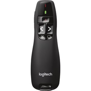 Logitech R400 Presentation Pointer - Radio Frequency - USB - Laser - Black - Wireless