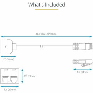 StarTech.com 2-to-1 RJ45 Splitter Cable Adapter - Network splitter - RJ-45 (M) - RJ-45 (F) - Connect two 10/100 Ethernet d