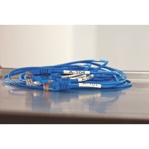 Etiquette pour Câbles Dymo 18056 - 12,70 mm Largeur - Rectangle - Transfert thermique - Jaune - Polyoléfine - Décollage fa