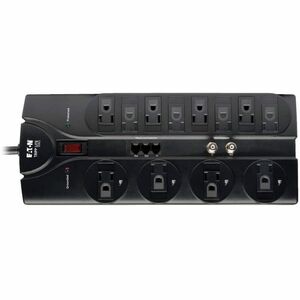 Eaton Tripp Lite Series Protect It! 12-Outlet Surge Protector, 8 ft. (2.43 m) Cord, 2880 Joules, Tel/Modem/Coaxial Protect