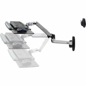 Ergotron Mounting Arm for Keyboard, Mouse, LCD Display - Polished Aluminum - 2.27 kg Load Capacity - Aluminium