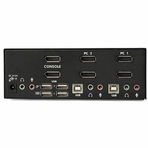StarTech.com 2 Port Dual DisplayPort USB KVM Switch with Audio - Control 2 high-resolution dual DisplayPort computers with