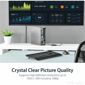 StarTech.com DisplayPort to VGA Adapter â€" 1920x1200 â€" Active DP to VGA Video Converter â€" Plug and Play DP to VGA Con