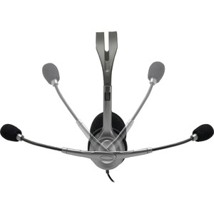 Logitech H110 Com fios Headset Estéreo Fone de ouvido - Preto, Prata - Binaural - Semi-aberto - 32 Ohm - 20 Hz para 20 kHz