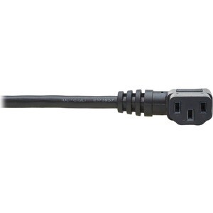 Eaton Tripp Lite Series Power Extension Cord, Left-Angle C13 to C14 PDU Style - 10A, 250V, 18 AWG, 2 ft. (0.61 m), Black -
