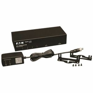 Eaton Tripp Lite Series 4-Port DVI Splitter with Audio and Signal Booster - Single-Link DVI-I, 1920 x 1200 (1080p) @ 60 Hz