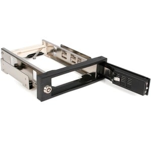 StarTech.com 5.25" Tray-Less SATA Hot-Swap Hard Drive Bay - Storage mobile rack - black - 1 x HDD Supported - 1 x Total Ba