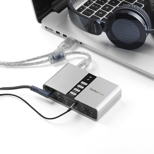 StarTech.com 7.1 USB Sound Card - External Sound Card for Laptop with SPDIF Digital Audio - Sound Card for PC - Silver (IC