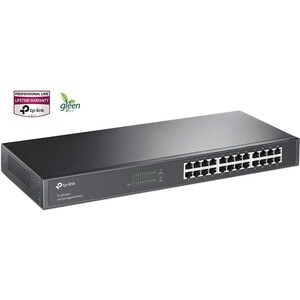TP-LINK TL-SG1024 - 24-Port Gigabit Ethernet Switch - Limited Lifetime Protection - Plug and Play - Sturdy Metal w/Shielde