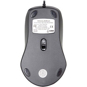 Urban Factory Crazy Mouse - USB - Black - Cable - 800 dpi - Scroll Wheel